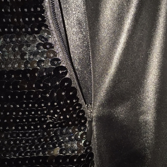 Forever 21 Black Sequin Mini Dress (or long Tank) - Picture 4 of 7